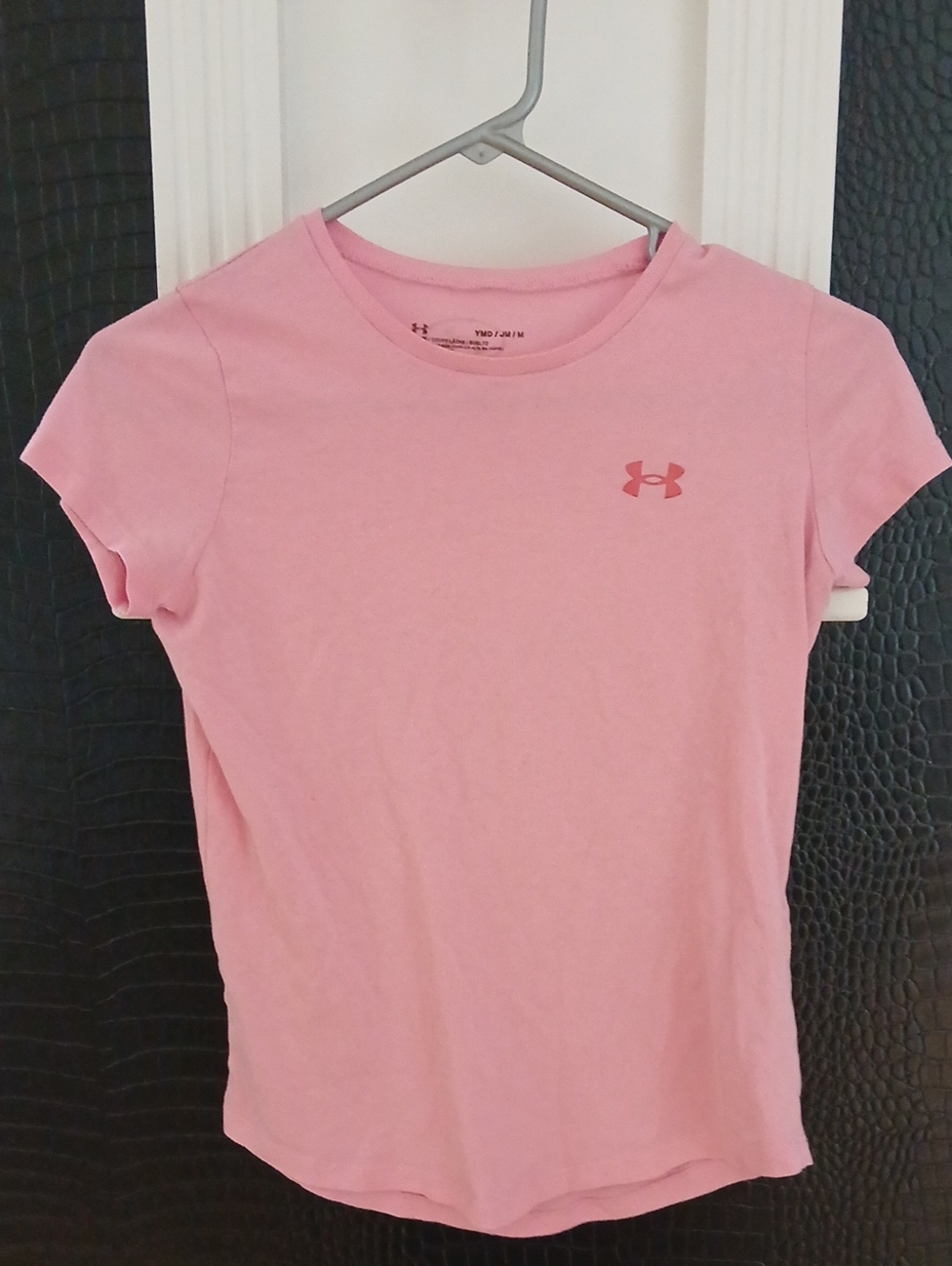 Under Armour Pink Short Sleeve Girls' Crewneck Tee